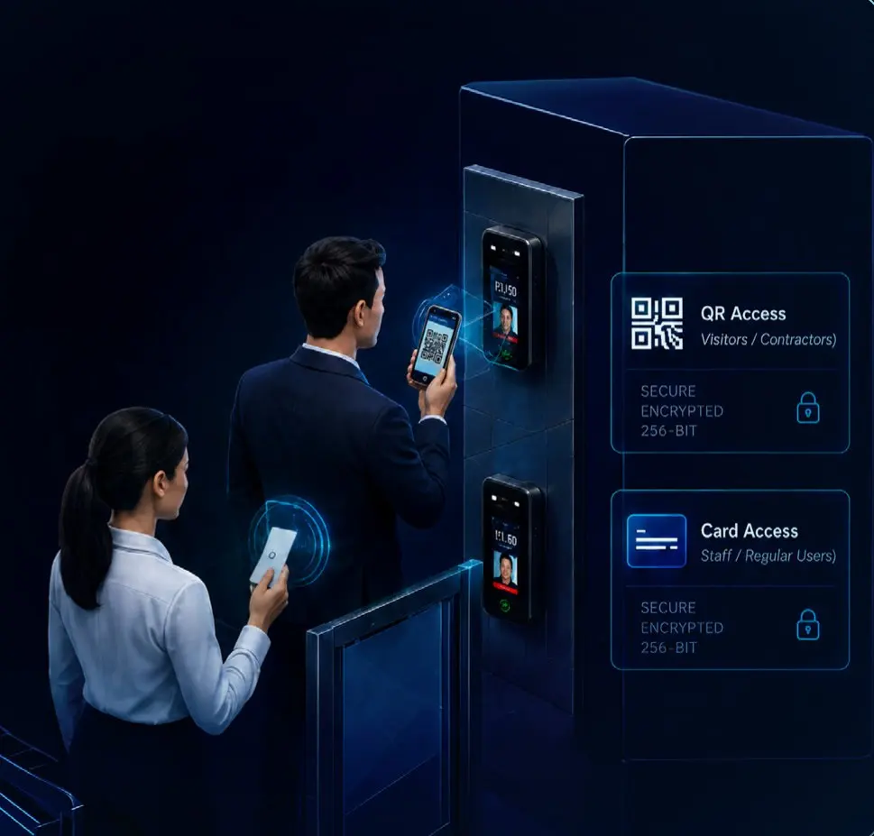 QR code and card access